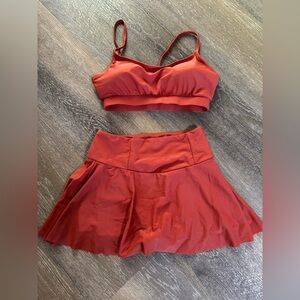 Burnt Orange Swim/Athletic Matching Set Size S
